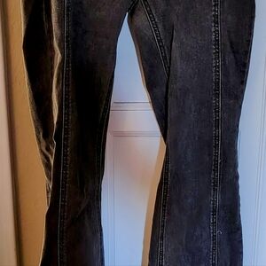 Women's Rock & Roll Dark Denim Jeans Flared 28/34 Great Condition.